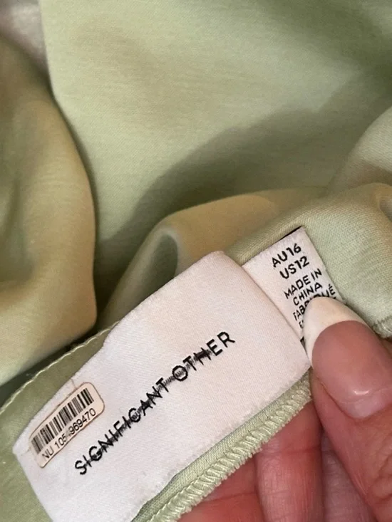 Significant Other Sage Green Demi Midi Dress Size 12 28315 - Picture 11 of 14